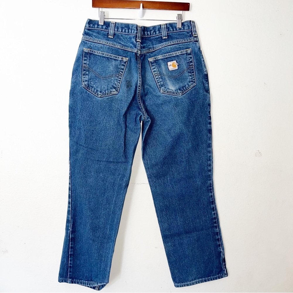 Carhartt FR Jeans 34 Flame Resistant Blue Denim Electrician Welder - Picture 4 of 7